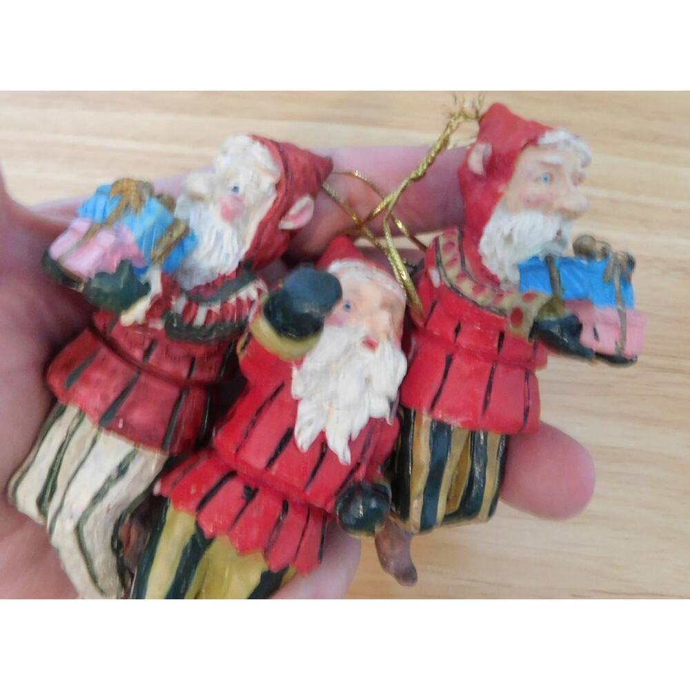Elf Ornaments Vintage Set of 3